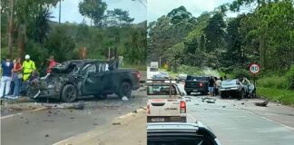 BR-040, perto do Alphaville: uma pessoa morre e outra fica gravemente ferida após batida entre 3 carros BR-040, perto do Alphaville: uma pessoa morre e outra fica gravemente ferida após batida entre 3 carros