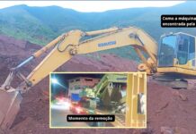 Itabirito: PM apreende escavadeira em mineração ilegal; crime praticado à luz do dia em Ribeirão do Eixo Itabirito: PM apreende escavadeira em mineração ilegal; crime praticado à luz do dia em Ribeirão do Eixo