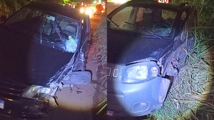BR-356: carros se chocam perto da UPA de Itabirito; 3 ocupantes, inclusive uma adolescente de 14 anos