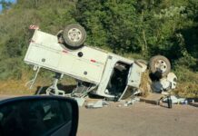 BR-356: carro capota na descida do Botafogo, em Ouro Preto; VEJA VÍDEO BR-356: carro capota na descida do Botafogo, em Ouro Preto; VEJA VÍDEO