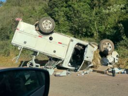 BR-356: carro capota na descida do Botafogo, em Ouro Preto; VEJA VÍDEO BR-356: carro capota na descida do Botafogo, em Ouro Preto; VEJA VÍDEO