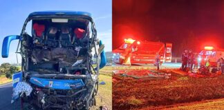 MG: batida entre ônibus de excursão religiosa e carreta deixa 2 mortos e 30 feridos na BR-050 MG: batida entre ônibus de excursão religiosa e carreta deixa 2 mortos e 30 feridos na BR-050