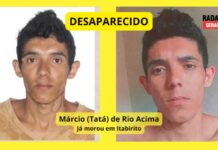 Tatá, morador de Rio Acima, que já viveu em Itabirito, está desaparecido; família pede ajuda Tatá, morador de Rio Acima, que já viveu em Itabirito, está desaparecido; família pede ajuda