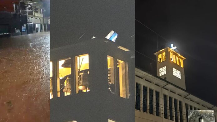 Chuva e ventos fortes em Itabirito; Brigada em mais de 20 ocorrências; cruz da São Sebastião tomba  