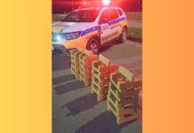 75 barras de maconha apreendidas pela PMRv após perseguição na BR-356, em Itabirito; VÍDEO 75 barras de maconha apreendidas pela PMRv após perseguição na BR-356, em Itabirito; VÍDEO