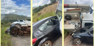 Itabirito: caminhão em morro só não atinge casas porque acertou carro; Patrulha Rural da GCM acionada Itabirito: caminhão em morro só não atinge casas porque acertou carro; Patrulha Rural da GCM acionada