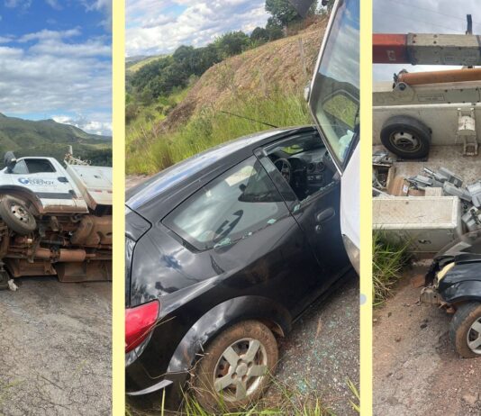 Itabirito: caminhão em morro só não atinge casas porque acertou carro; Patrulha Rural da GCM acionada Itabirito: caminhão em morro só não atinge casas porque acertou carro; Patrulha Rural da GCM acionada