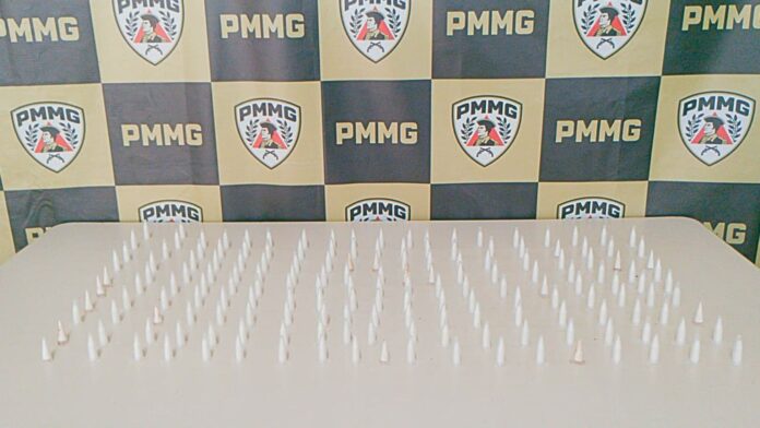 173 pinos de cocaína: esse foi o desfalque que a PM deu, nesta sexta, no tráfico de Itabirito