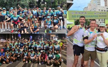 Atletas de Itabirito conquistam título de maratonistas na 1ª Maratona Oficial de Belo Horizonte Atletas participantes e torcedores de Itabirito na 1ª Maratona oficial de Belo Horizonte. Foto - divulgação.