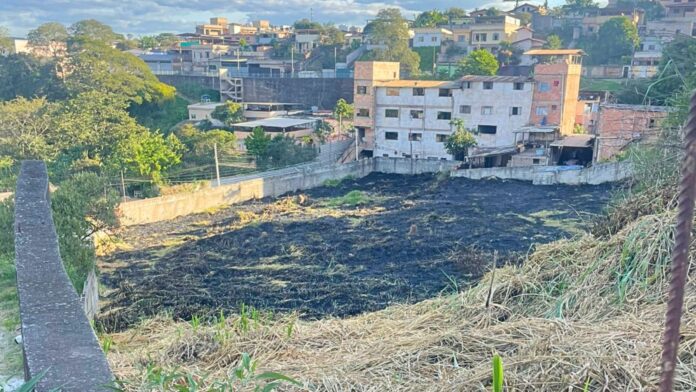 Itabirito: homem coloca fogo em terreno e acaba preso pela GCM; 'Era apenas mato'
