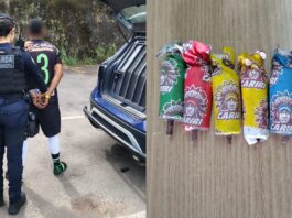 Itabirito: homem é preso pela GCM após lançar rojões durante jogo na quadra do Padre Eustáquio Itabirito: homem é preso pela GCM após lançar rojões durante jogo na quadra do Padre Eustáquio