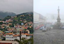 Alerta prevê chuva forte e possibilidade de granizo em Itabirito, Ouro Preto, Mariana e outras 593 cidades Alerta prevê chuva forte e possibilidade de granizo em Itabirito, Ouro Preto, Mariana e outras 593 cidades