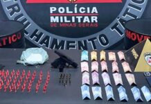 Mariana: dupla é presa com cocaína e pistola furtada durante entrega de drogas próximo à Mina Del Rey
