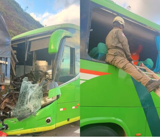 BR-356: carreta e ônibus da Pássaro Verde se chocam na Serra da Santa, Itabirito; feridos na UPA BR-356: carreta e ônibus da Pássaro Verde se chocam na Serra da Santa, Itabirito; feridos na UPA