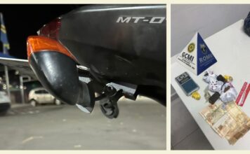 Em moto com placa levantada, homem tenta fugir da Romu de Itabirito, mas é pego com antirradar e drogas Em moto com placa levantada, homem tenta fugir da Romu de Itabirito, mas é pego com antirradar e drogas