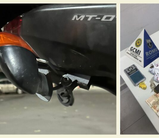 Em moto com placa levantada, homem tenta fugir da Romu de Itabirito, mas é pego com antirradar e drogas Em moto com placa levantada, homem tenta fugir da Romu de Itabirito, mas é pego com antirradar e drogas