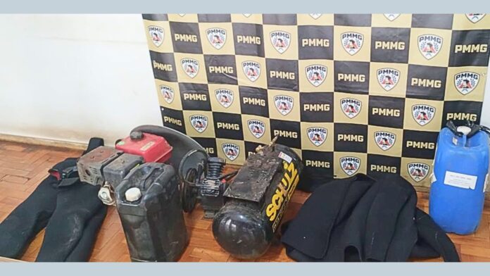 Itabirito: Patrulha Rural flagra garimpo ilegal de ouro no Calado; PMs prendem 1, entregue à Polícia Federal