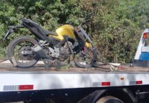 Camuflada e com placa clonada, moto furtada em Betim é encontrada pela PM na BR-356, em Itabirito Camuflada e com placa clonada, moto furtada em Betim é encontrada pela PM na BR-356, em Itabirito