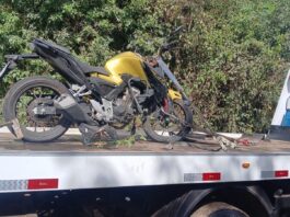 Camuflada e com placa clonada, moto furtada em Betim é encontrada pela PM na BR-356, em Itabirito Camuflada e com placa clonada, moto furtada em Betim é encontrada pela PM na BR-356, em Itabirito