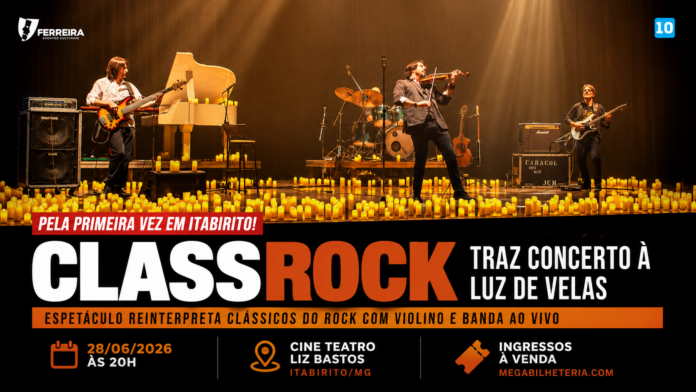 ClassRock, Concerto à luz de velas em Itabirito. Imagem - edição Radar Geral.