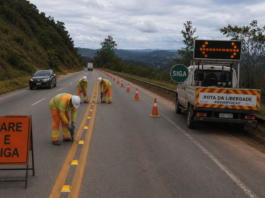 BR-356: Rota da Liberdade divulga programação de obras e manutenção nas rodovias da região Motoristas devem redobrar a atenção durante obras na Serra da Santa. Foto Ilustrativa feita pelo Radar Geral com Inteligência Artificial