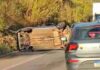 Acidente na BR-356: carro fica tombado na pista perto do Viaduto do Funil, em Cachoeira do Campo Acidente na BR-356: carro fica tombado na pista perto do Viaduto do Funil, em Cachoeira do Campo