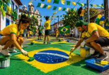 Prefeitura de Mariana orienta moradores sobre decoração de ruas para jogos do Brasil Prefeitura de Mariana orienta moradores sobre decoração de ruas para jogos do Brasil