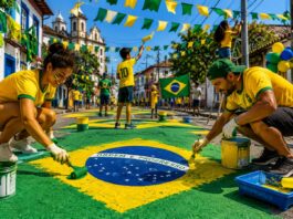 Prefeitura de Mariana orienta moradores sobre decoração de ruas para jogos do Brasil Prefeitura de Mariana orienta moradores sobre decoração de ruas para jogos do Brasil