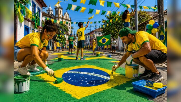 Prefeitura de Mariana orienta moradores sobre decoração de ruas para jogos do Brasil Prefeitura de Mariana orienta moradores sobre decoração de ruas para jogos do Brasil