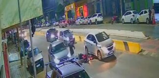 MG: motoqueiro fica ferido após bater em carro, cair e ser arremessado por outro veículo MG: motociclista fica ferido após bater em carro, sai da moto e é atingido e arremessado por outro veículo