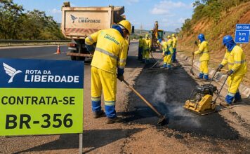 Rota da Liberdade abre vagas para obras em rodovias que passam por Itabirito, Ouro Preto e Mariana Rota da Liberdade abre vagas para obras em rodovias que passam por Itabirito, Ouro Preto e Mariana