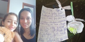 Itabirito: menina de 7 anos escreve carta para agradecer à mãe e emociona família Itabirito: menina de 7 anos escreve carta para agradecer à mãe e emociona família
