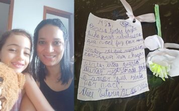 Itabirito: menina de 7 anos escreve carta para agradecer à mãe e emociona família Itabirito: menina de 7 anos escreve carta para agradecer à mãe e emociona família