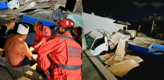 MG: motorista perde controle da direção e caminhão cai dentro de piscina de sítio MG: motorista perde controle da direção e caminhão cai dentro de piscina de sítio