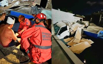 MG: motorista perde controle da direção e caminhão cai dentro de piscina de sítio MG: motorista perde controle da direção e caminhão cai dentro de piscina de sítio