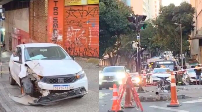 Motorista de aplicativo com sinais de embriaguez capota carro após atingir semáforo em BH; VÍDEO Motorista de aplicativo com sinais de embriaguez capota carro após atingir semáforo em BH
