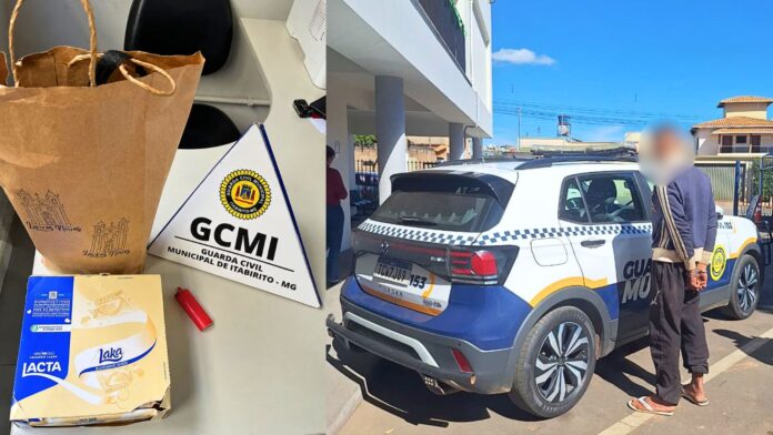 Itabirito: homem furta Farid do Praia, é contido por funcionários e acaba preso pela GCM