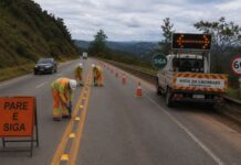 BR-356: Rota da Liberdade divulga programação de obras e manutenção nas rodovias da região Motoristas devem redobrar a atenção durante obras na Serra da Santa. Foto Ilustrativa feita pelo Radar Geral com Inteligência Artificial