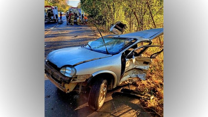 Choque entre carros deixa 1 morto e 5 feridos na MGC-135