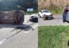 MG-262: carro capota em acidente com picape no Trevo de Furquim, em Mariana; VÍDEO MG-262: carro capota em acidente com picape no Trevo de Furquim, em Mariana