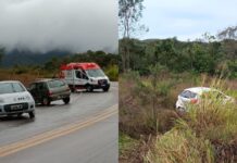 BR-356, Ouro Preto: acidente entre 3 carros mobiliza Samu e bombeiros; 1 dos veículos chega a sair da via BR-356, Ouro Preto: acidente entre 3 carros mobiliza Samu e bombeiros; 1 dos veículos chega a sair da via