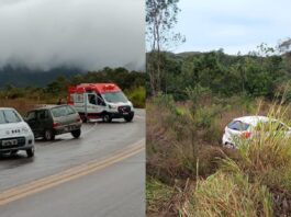 BR-356, Ouro Preto: acidente entre 3 carros mobiliza Samu e bombeiros; 1 dos veículos chega a sair da via BR-356, Ouro Preto: acidente entre 3 carros mobiliza Samu e bombeiros; 1 dos veículos chega a sair da via
