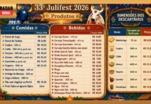 Tabela de preços do Julifest 2026 é divulgada; cerveja e pastel de angu a partir de R$ 8 Tabela de preços do Julifest 2026 é divulgada; cerveja e pastel de angu a partir de R$ 8