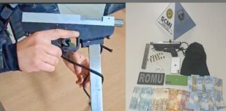 GCM prende 2 e apreende submetralhadora, drogas e mais de R$ 1,1 mil no São José em Itabirito GCM prende 2 e apreende submetralhadora, drogas e mais de R$ 1,1 mil no São José em Itabirito