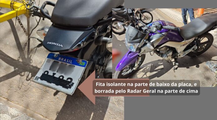Itabirito: inabilitado tapa placa da moto com isolante, foge de PC à paisana e bate em carro; GCM acionada Itabirito: inabilitado tapa placa da moto com isolante, foge de PC à paisana e bate em carro; GCM acionada