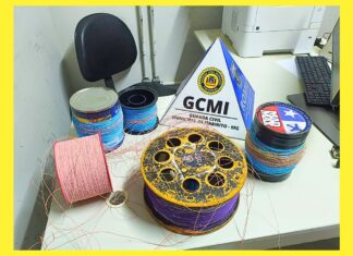 GCM apreende linhas com cerol e chilena no Quinta dos Inconfidentes, em Itabirito GCM apreende linhas com cerol e chilena no Quinta dos Inconfidentes, em Itabirito