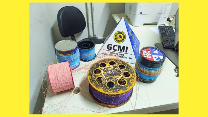 GCM apreende linhas com cerol e chilena no Quinta dos Inconfidentes, em Itabirito