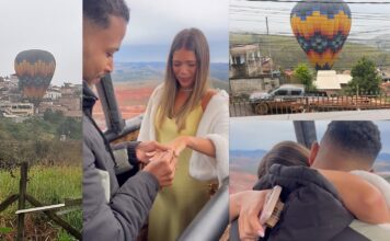 Itabirito: balão com pedido de casamento era para ter pousado em Brumadinho; ventos mudaram rota Itabirito: balão com pedido de casamento era para ter pousado em Brumadinho; ventos mudaram rota