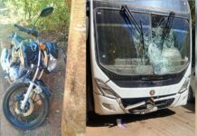 Itabirito: motociclista sofre fratura após batida com ônibus escolar no Cardoso Itabirito: motociclista sofre fratura após batida com ônibus escolar no Cardoso