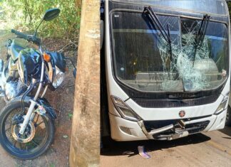 Itabirito: motociclista sofre fratura após batida com ônibus escolar no Cardoso Itabirito: motociclista sofre fratura após batida com ônibus escolar no Cardoso